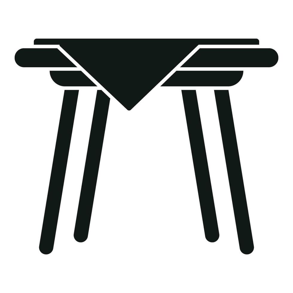 picnic mesa icono sencillo vector. ver parte superior hogar vector
