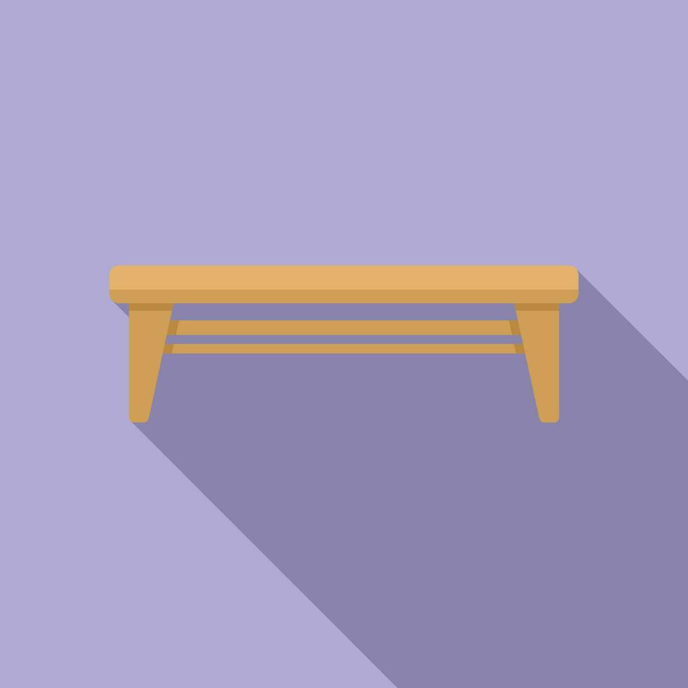 largo picnic banco icono plano vector. plan espacio mueble vector