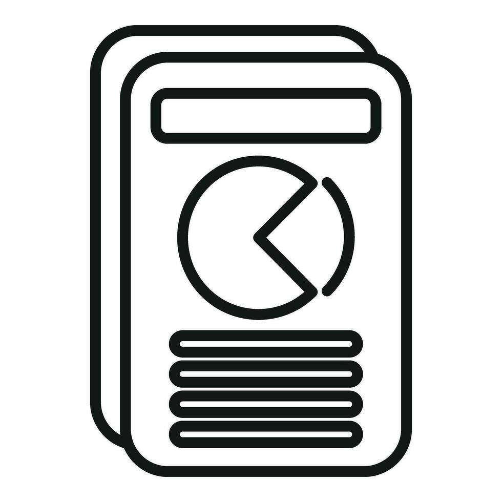 Screen file folder icon outline vector. Job remote control vector