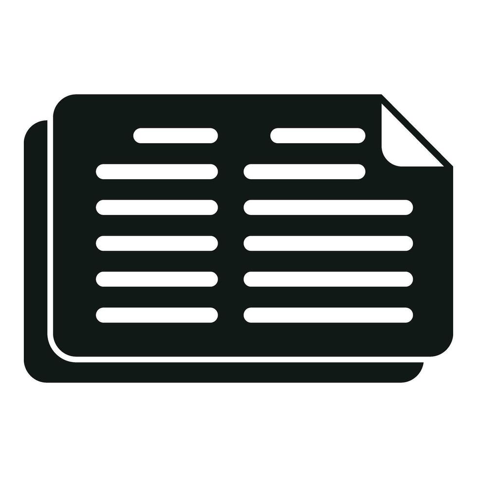 documento papel factura icono sencillo vector. facturación pantalla vector