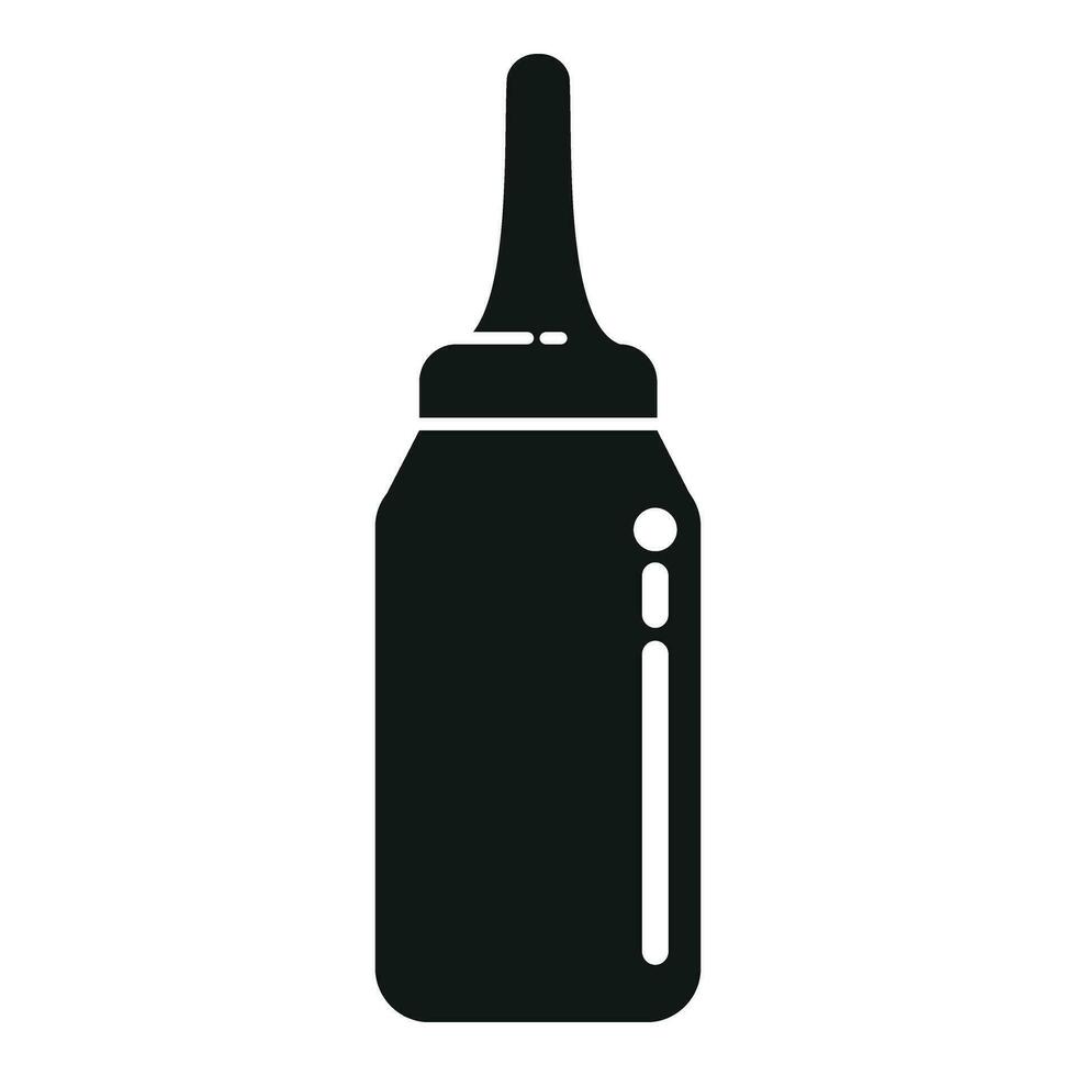 pelo colorante botella icono sencillo vector. lavar belleza pelo vector