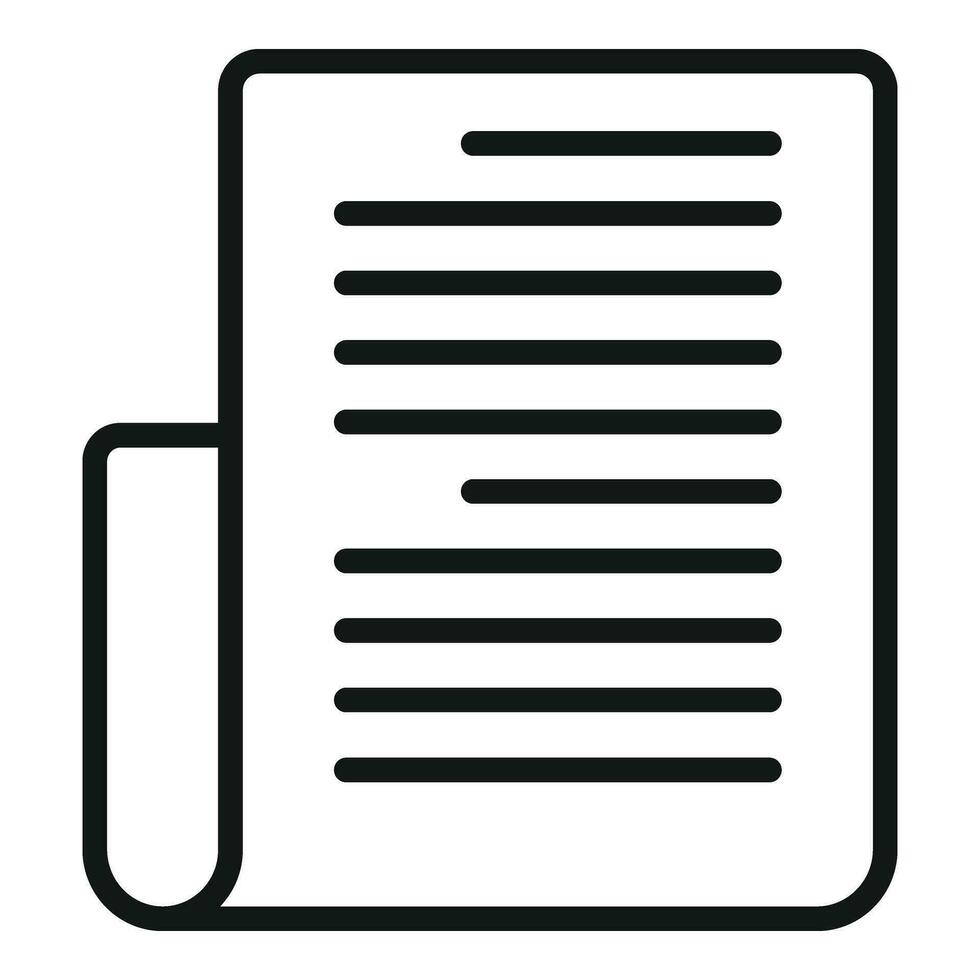 Record keeping paper icon outline vector. Billing check vector