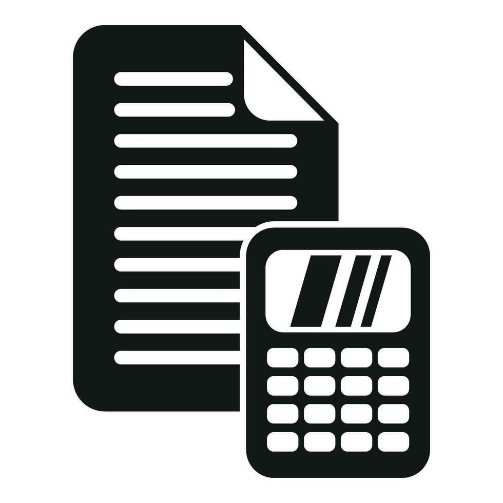 Finance calculator icon simple vector. Budget contract vector