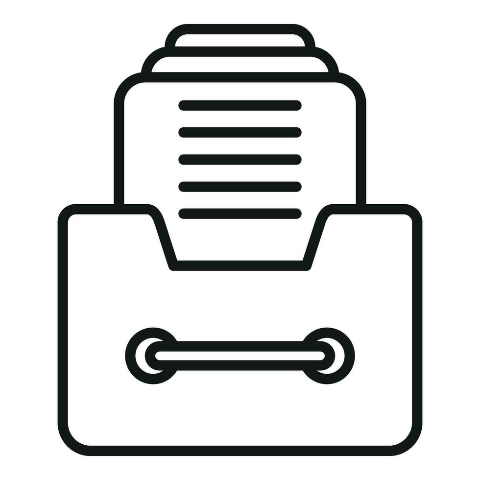 Record keeping drawer icon outline vector. Share access vector