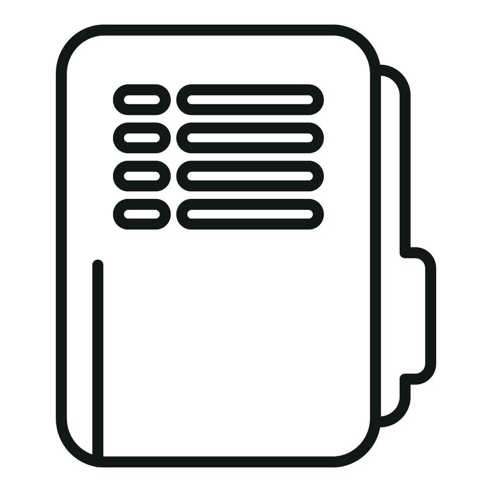 Folder record keep icon outline vector. Document balance vector