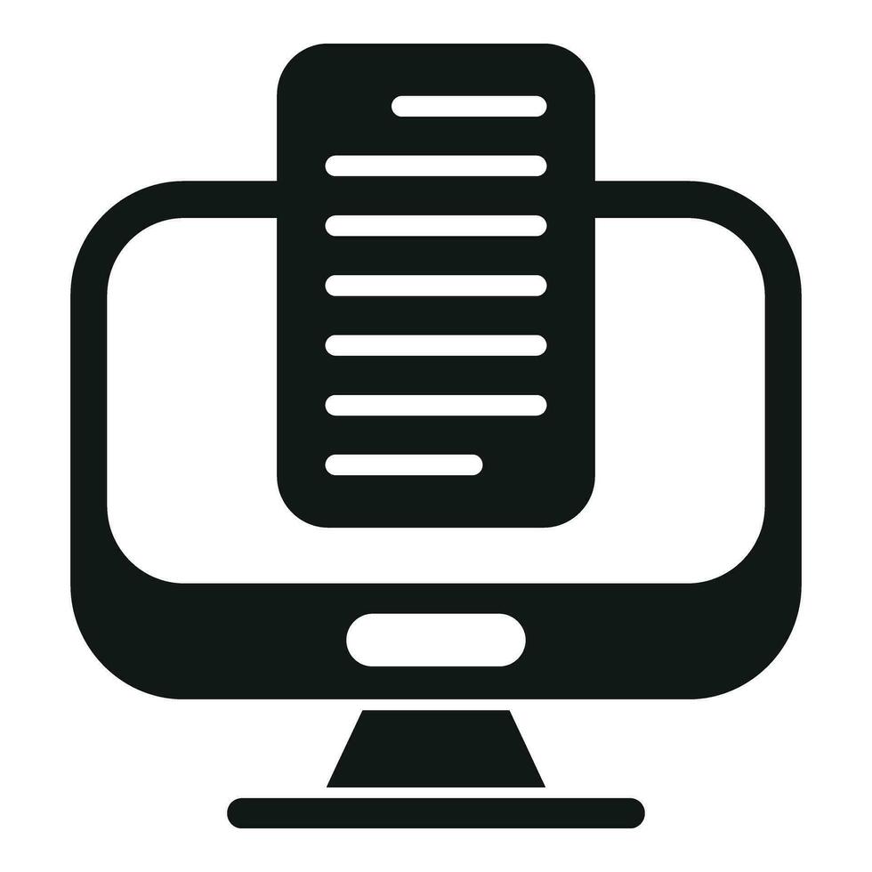 Screen plan icon simple vector. Share access drive vector