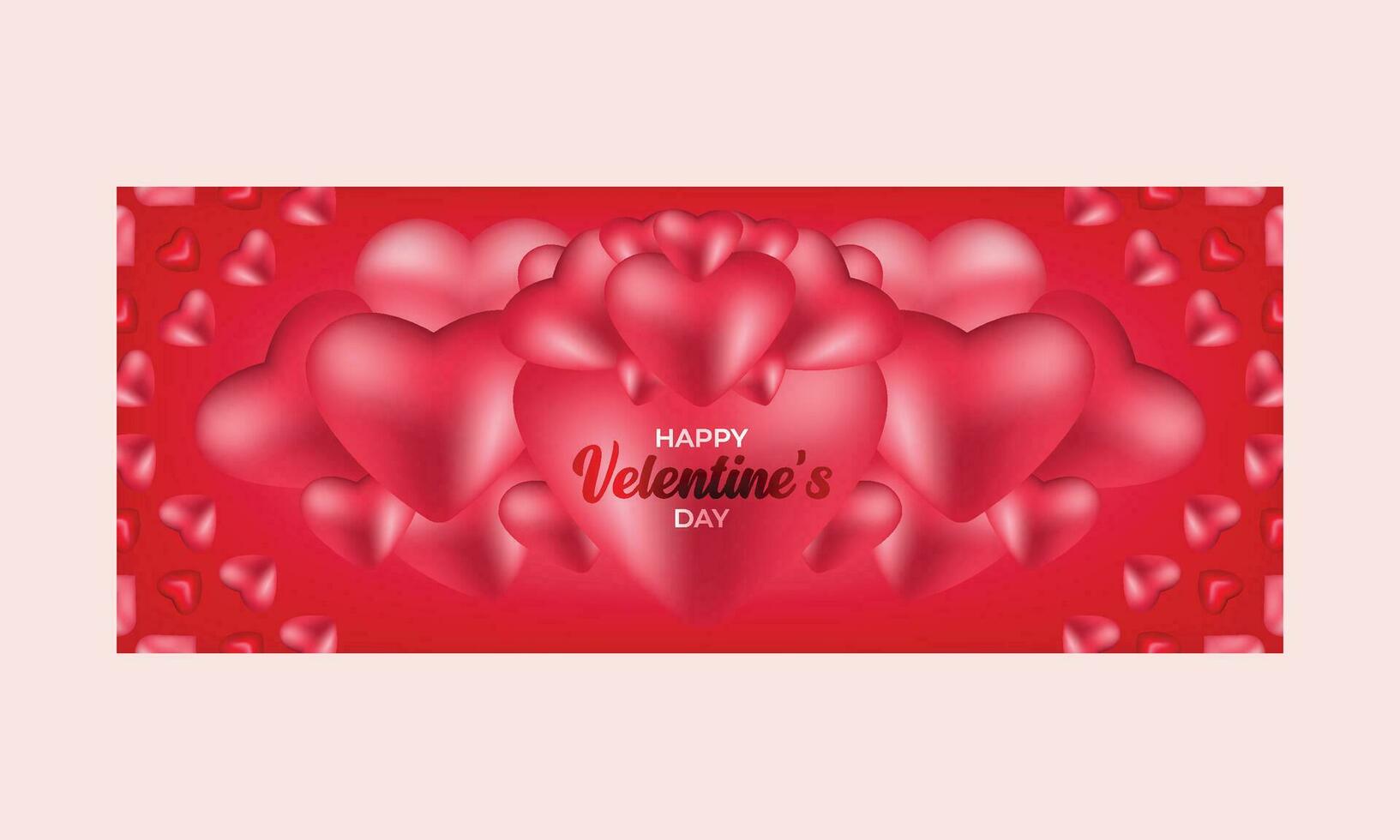 Valentine's Day Super Sale web banner or Post with hearts background. Discount Promotion, and shopping template. Happy Valentine's Day Concept with Big Sale Header Hanging Hearts Template vector