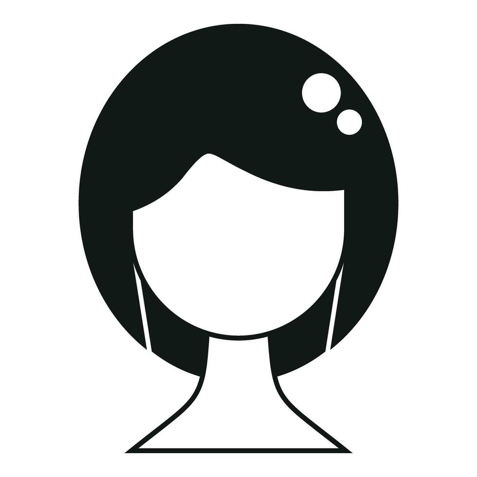 Fashion hair style icon simple vector. Female beauty salon vector