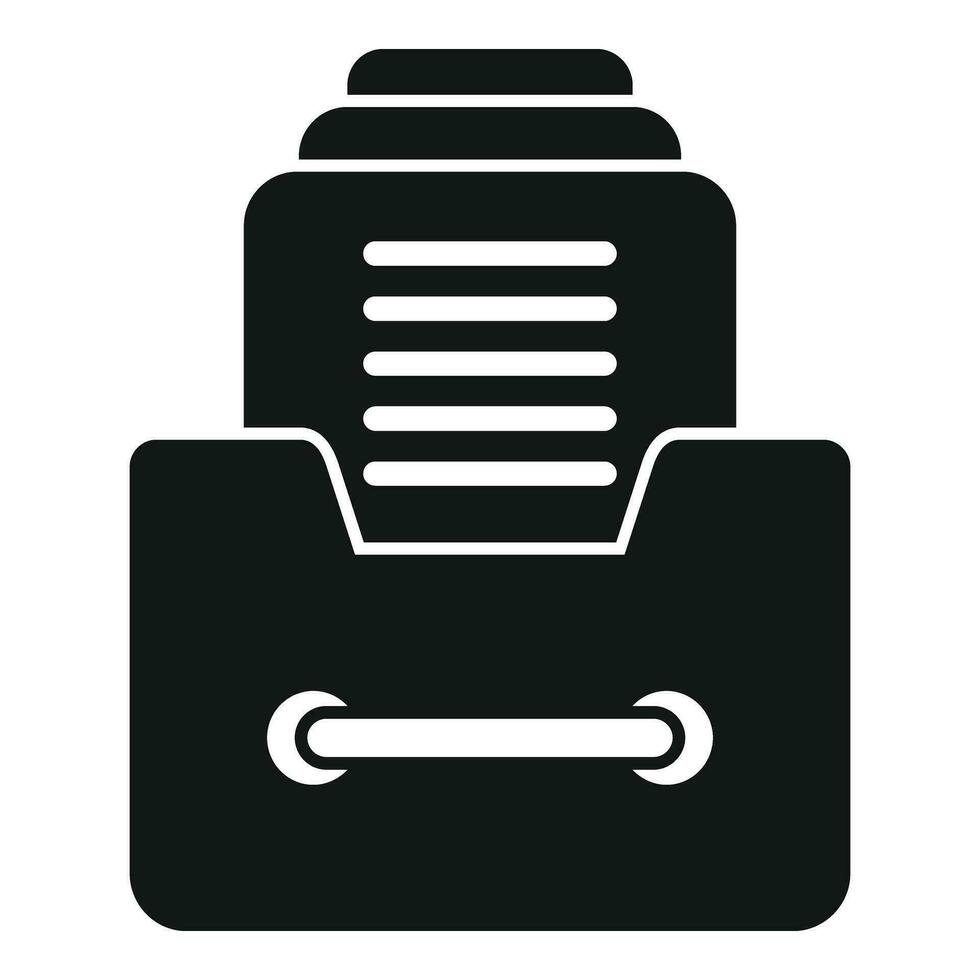 Record keeping drawer icon simple vector. Share access vector