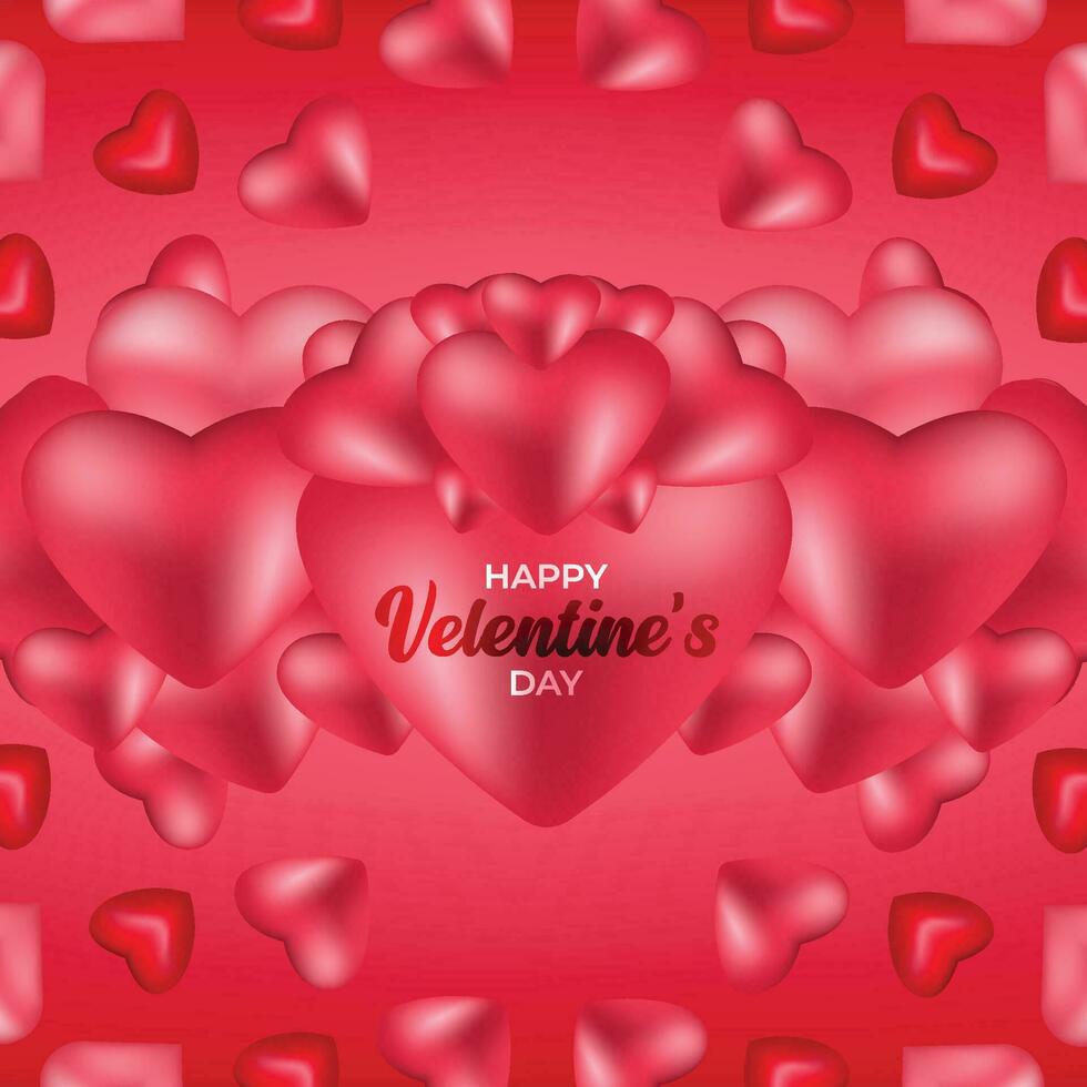 Valentine's Day Super Sale web banner or Post with hearts background. Discount Promotion, and shopping template. Happy Valentine's Day Concept with Big Sale Header Hanging Hearts Template vector