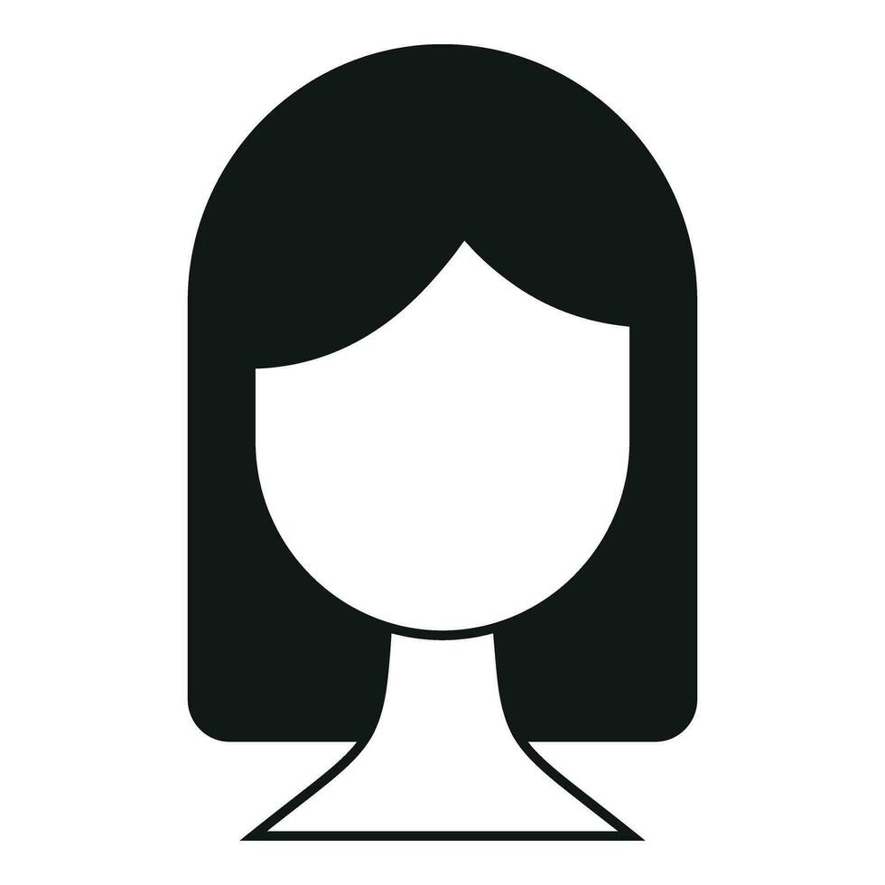 Fashion hairstyle icon simple vector. Woman beauty hairs vector