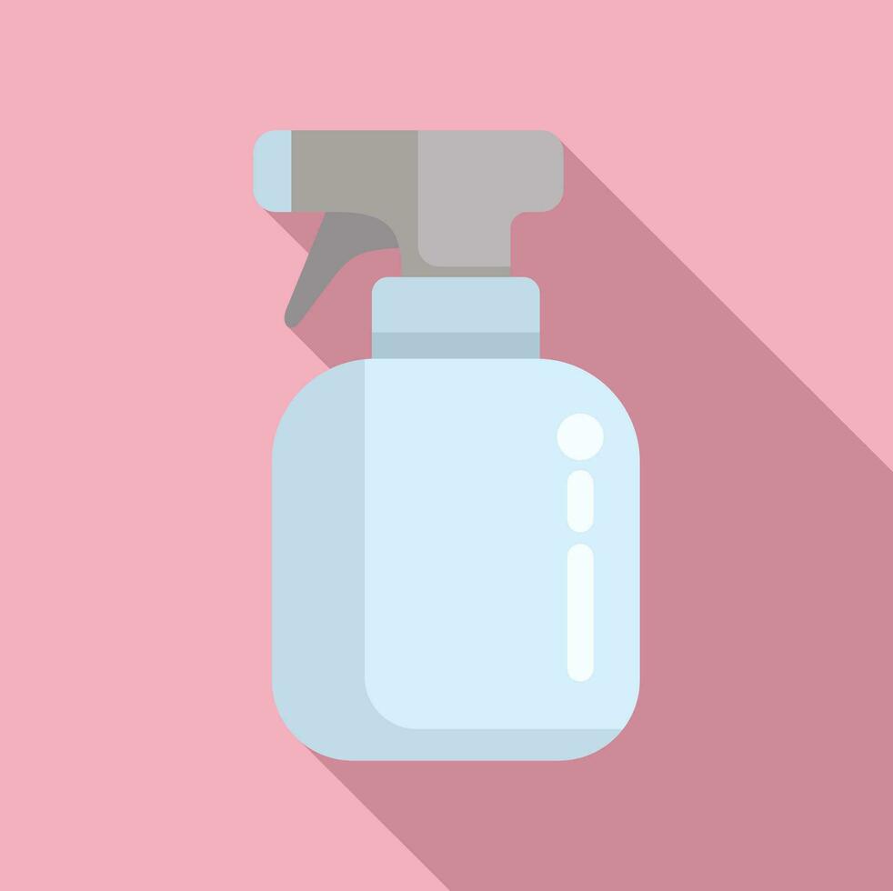 Empty spray bottle icon flat vector. Atomizer wash vector