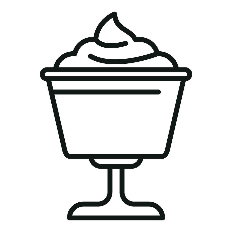 helado popular remolino icono contorno vector. hielo crema postre vector