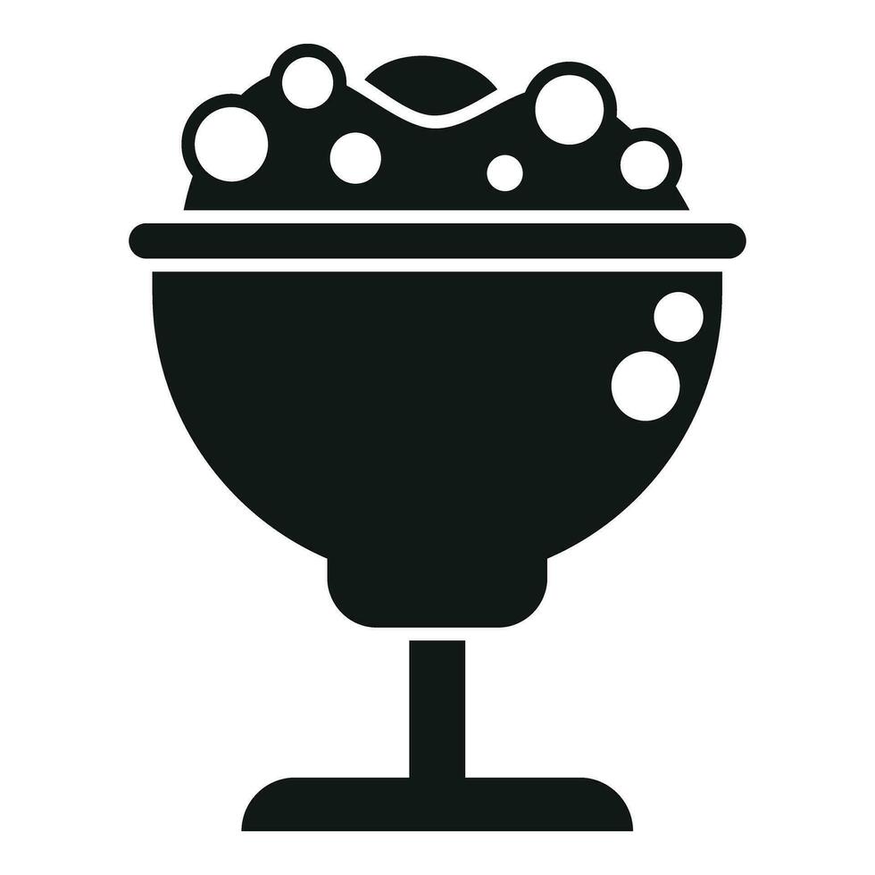 Gelato balls pot icon simple vector. Ice cream bowl vector