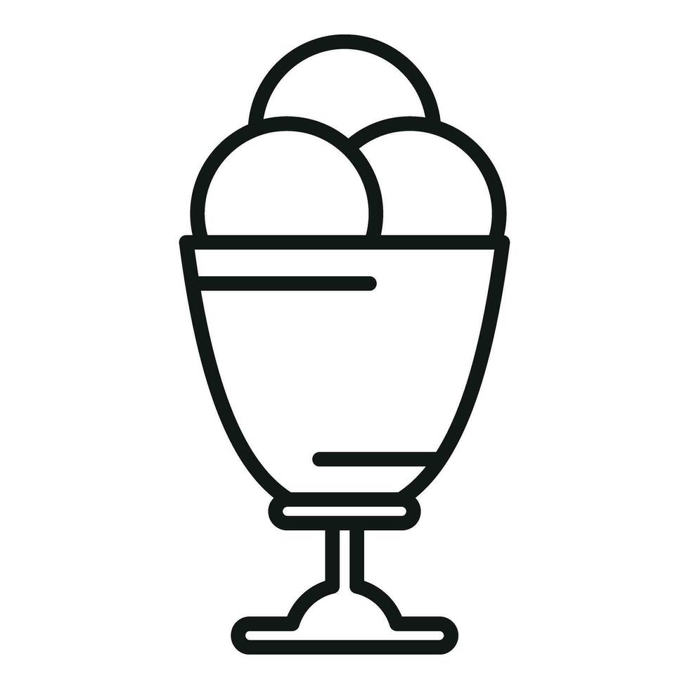 Gelato fruit sorbet icon outline vector. Ice cream soft vector