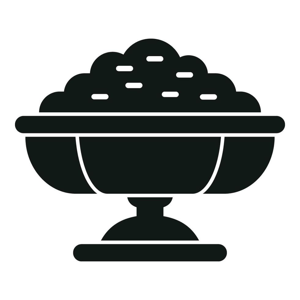 Pink crispy ice cream icon simple vector. Chocolate shake vector