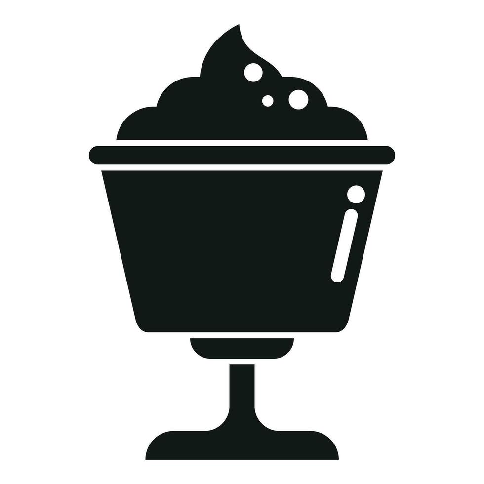 Smoothie ice cream icon simple vector. Gelato bowl vector