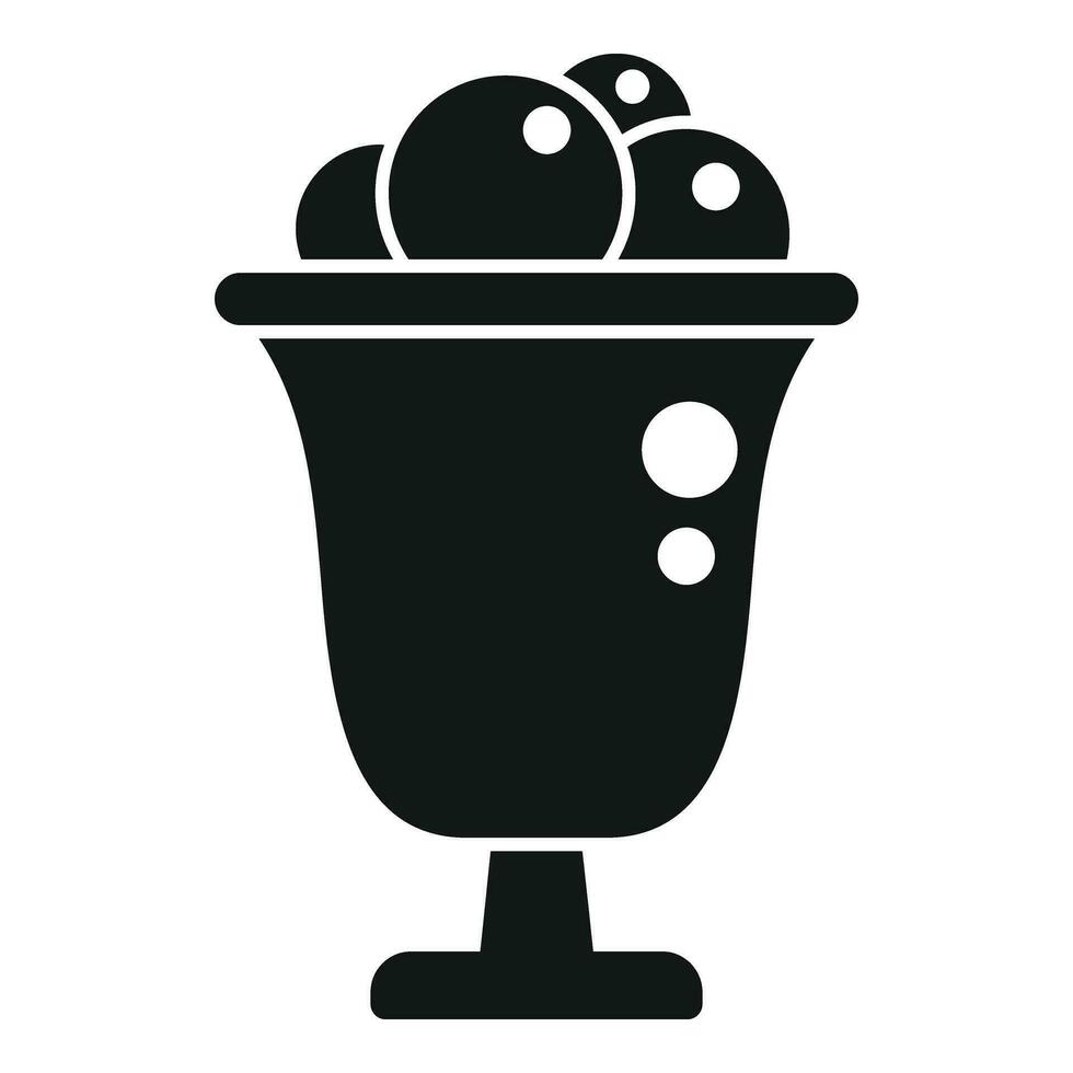Gelato cup icon simple vector. Soft shake milk vector