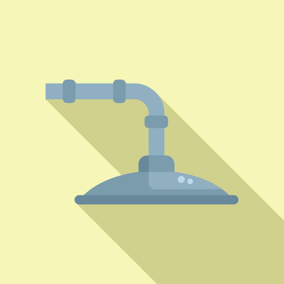 Wellness shower head icon flat vector. Restroom cleanliness vector