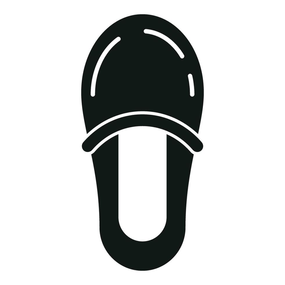 Moda hogar zapatillas icono sencillo vector. invierno piel pie vector