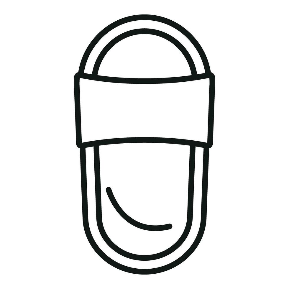 Fun home slippers icon outline vector. Comfortable fashion vector