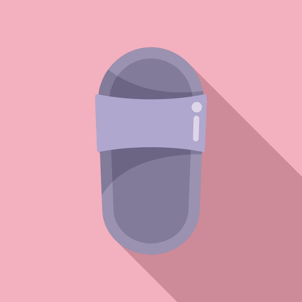 Modern home slippers icon flat vector. Object flip garment vector