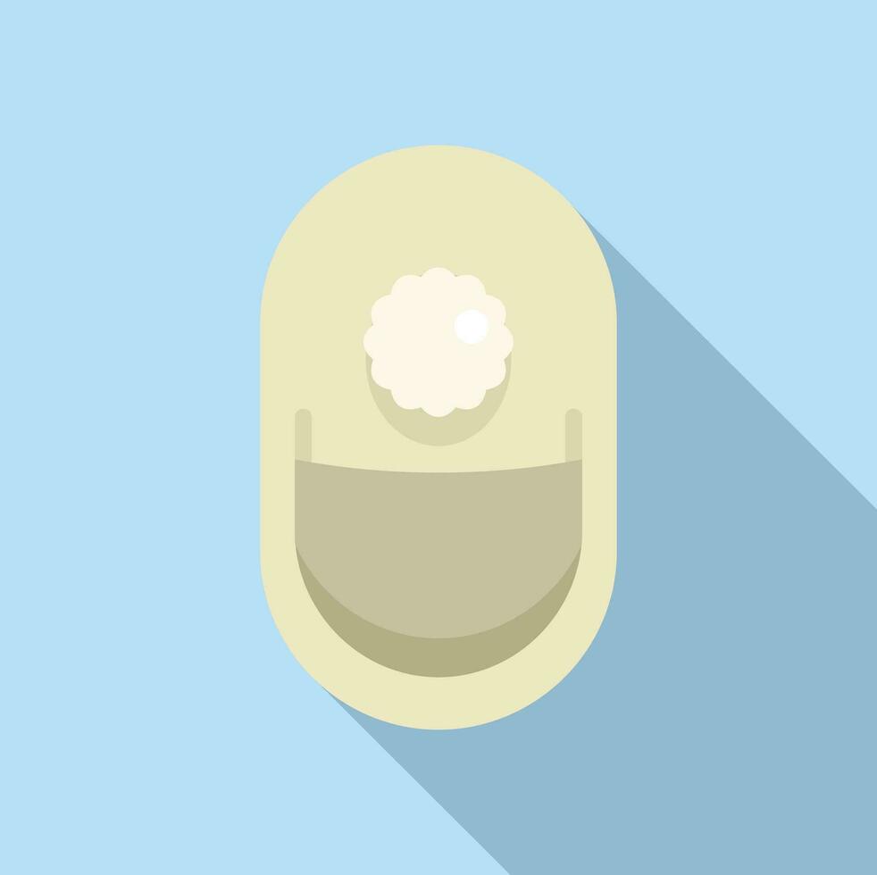 Residence slippers icon flat vector. Cute cozy shoes vector