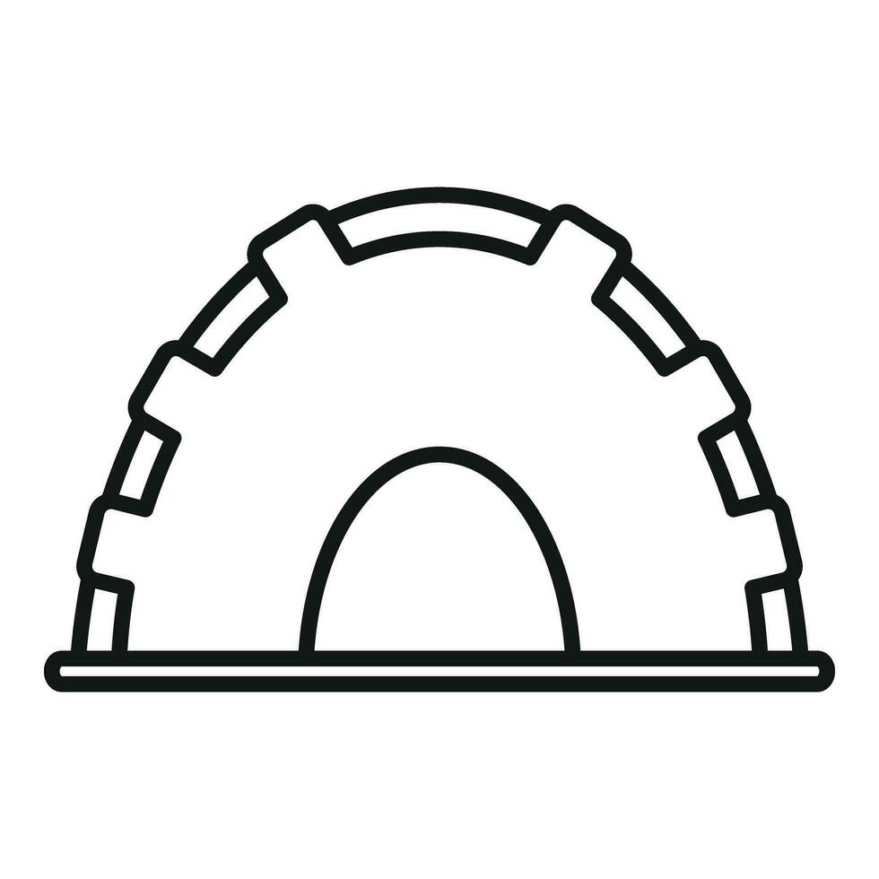 Campsite tent icon outline vector. Healthy tourist freedom vector