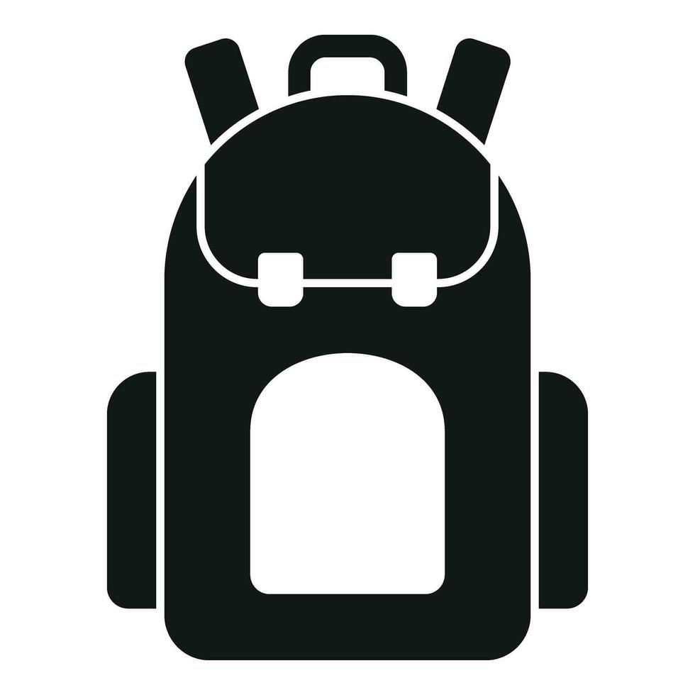 Campsite outdoor backpack icon simple vector. Hiking travel vector