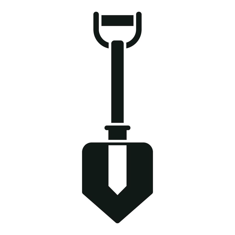 Campsite shovel icon simple vector. Healthy home relax vector