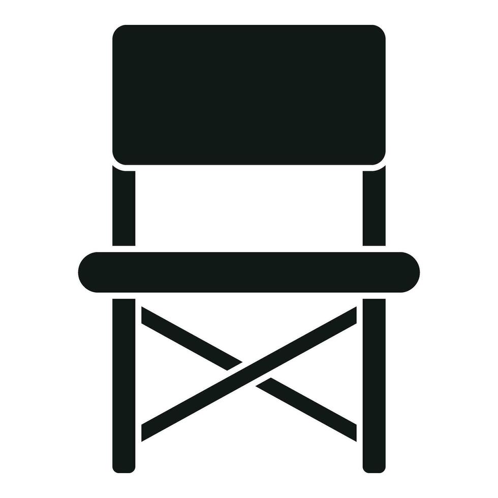 Campsite chair icon simple vector. Travel equipment vector