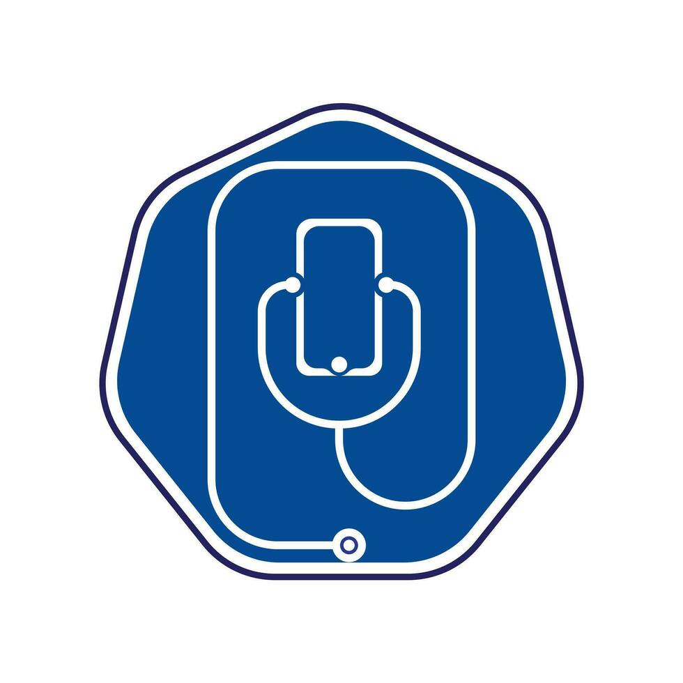 Creative modern logo of mobile doctor. vector