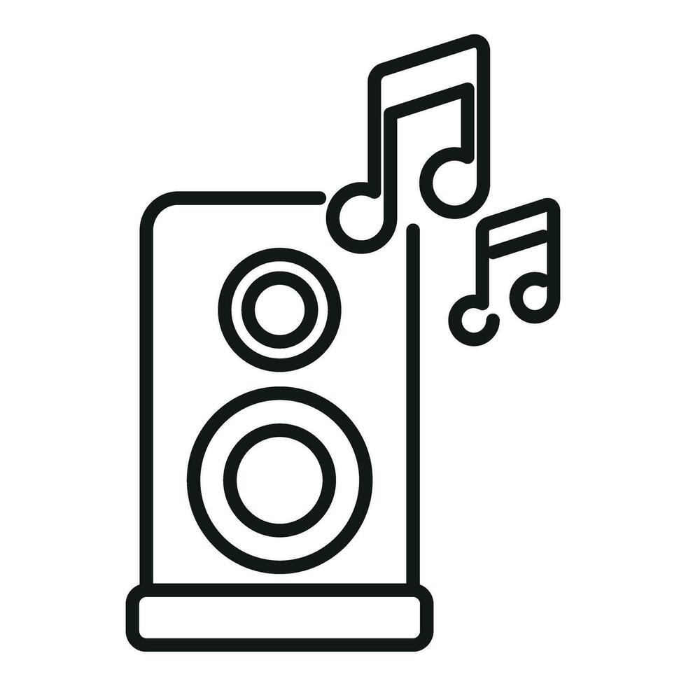 Event music speaker icon outline vector. Event planner vector