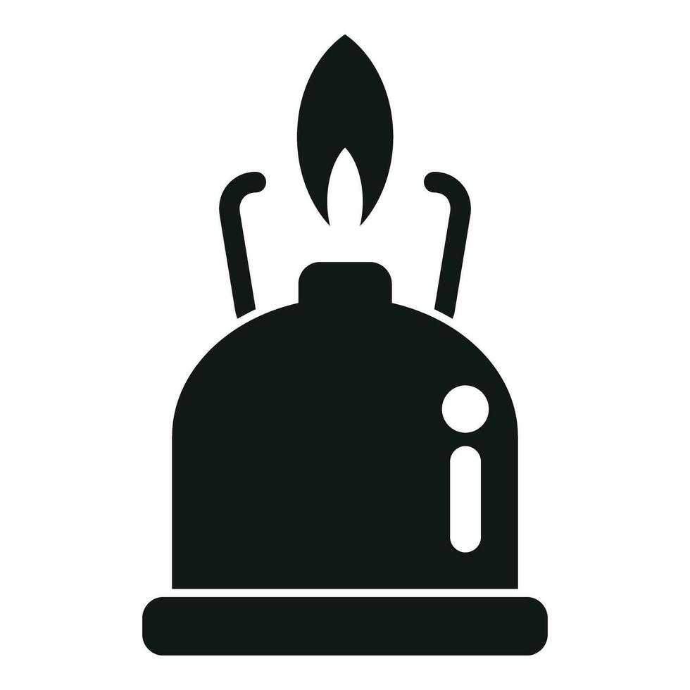 Gas jet burner icon simple vector. Campsite holiday vector