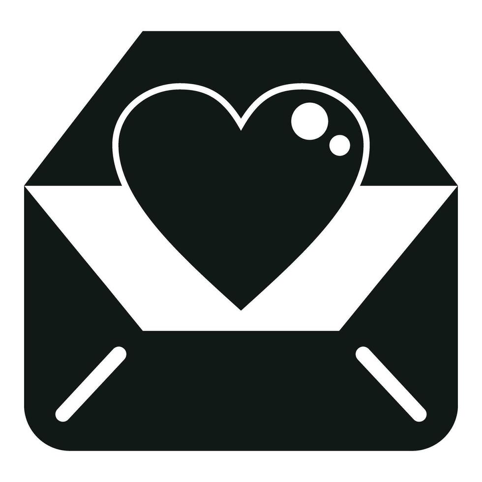 Envelope heart invitation icon simple vector. Event planner vector