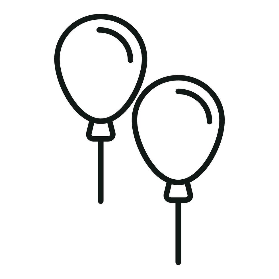 Event festivity balloons icon outline vector. Planner day vector