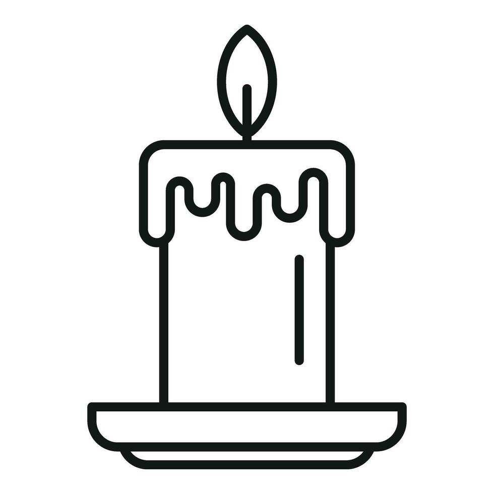 Event burning candle icon outline vector. Marriage planner vector