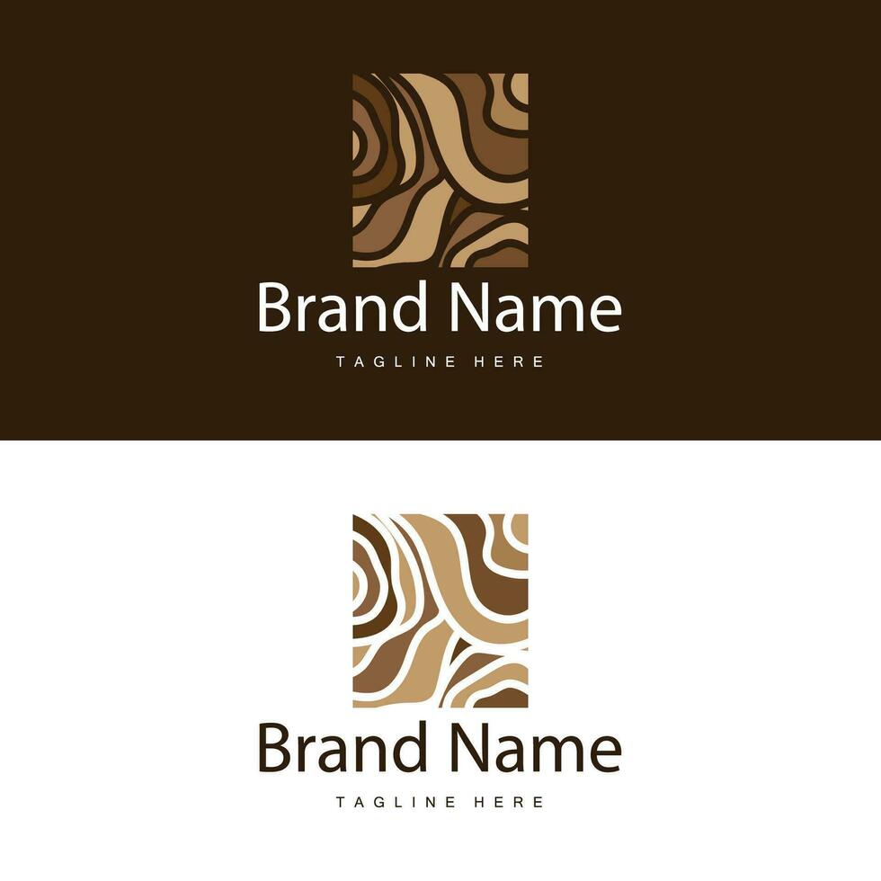Wood logo design structure layers forest tree bark vector template