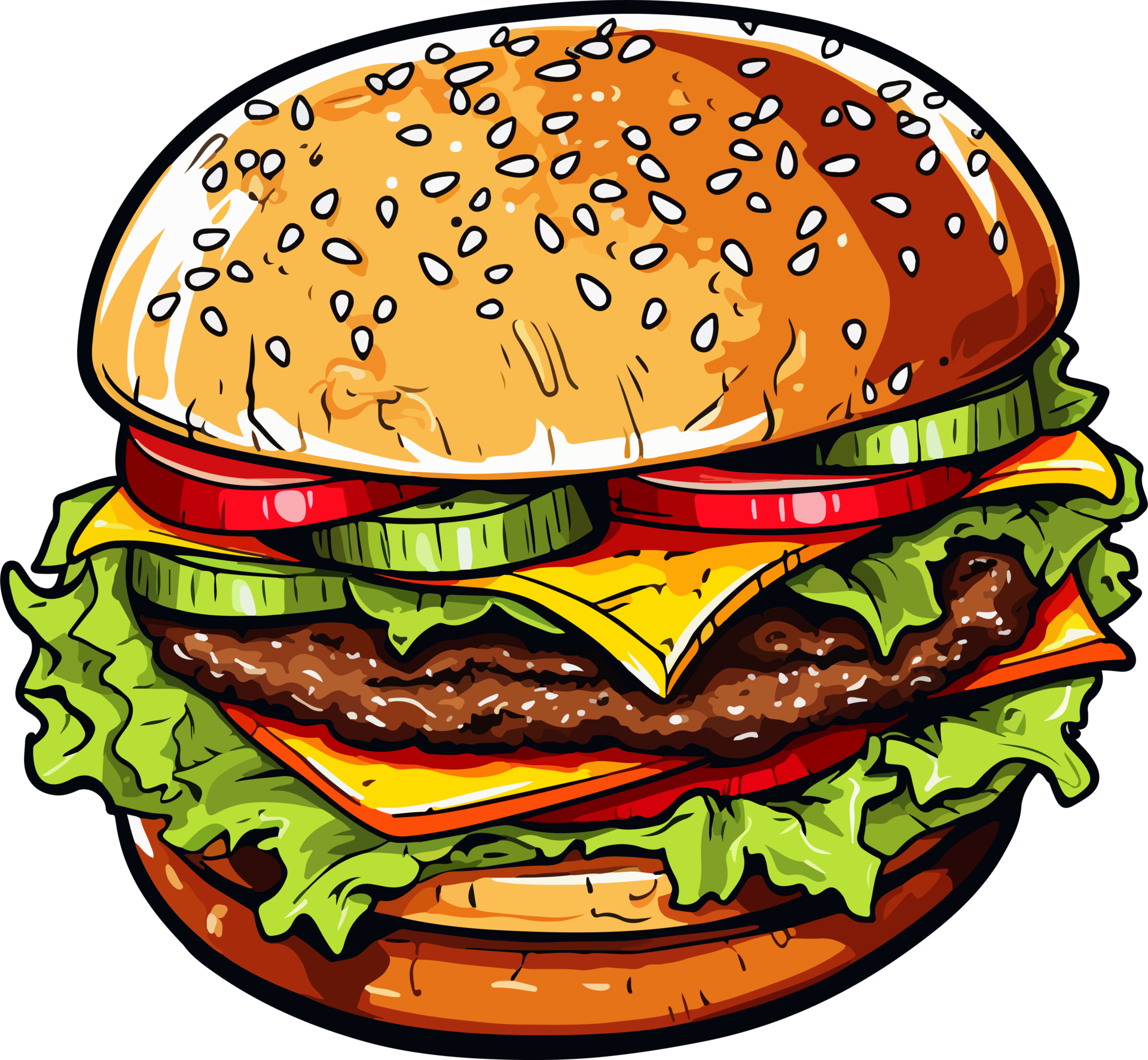 AI generated Burger clipart design illustration 35510857 PNG