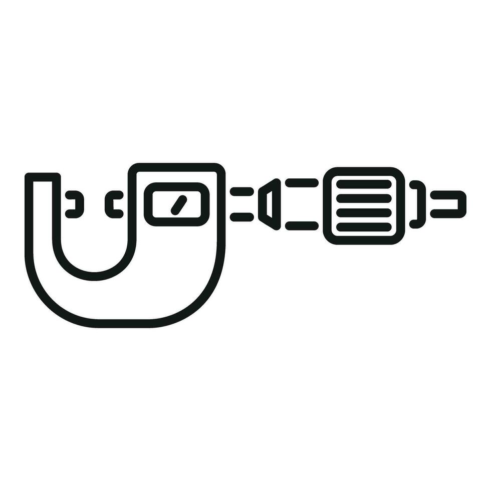 Scale accuracy micrometer icon outline vector. Digital device vector