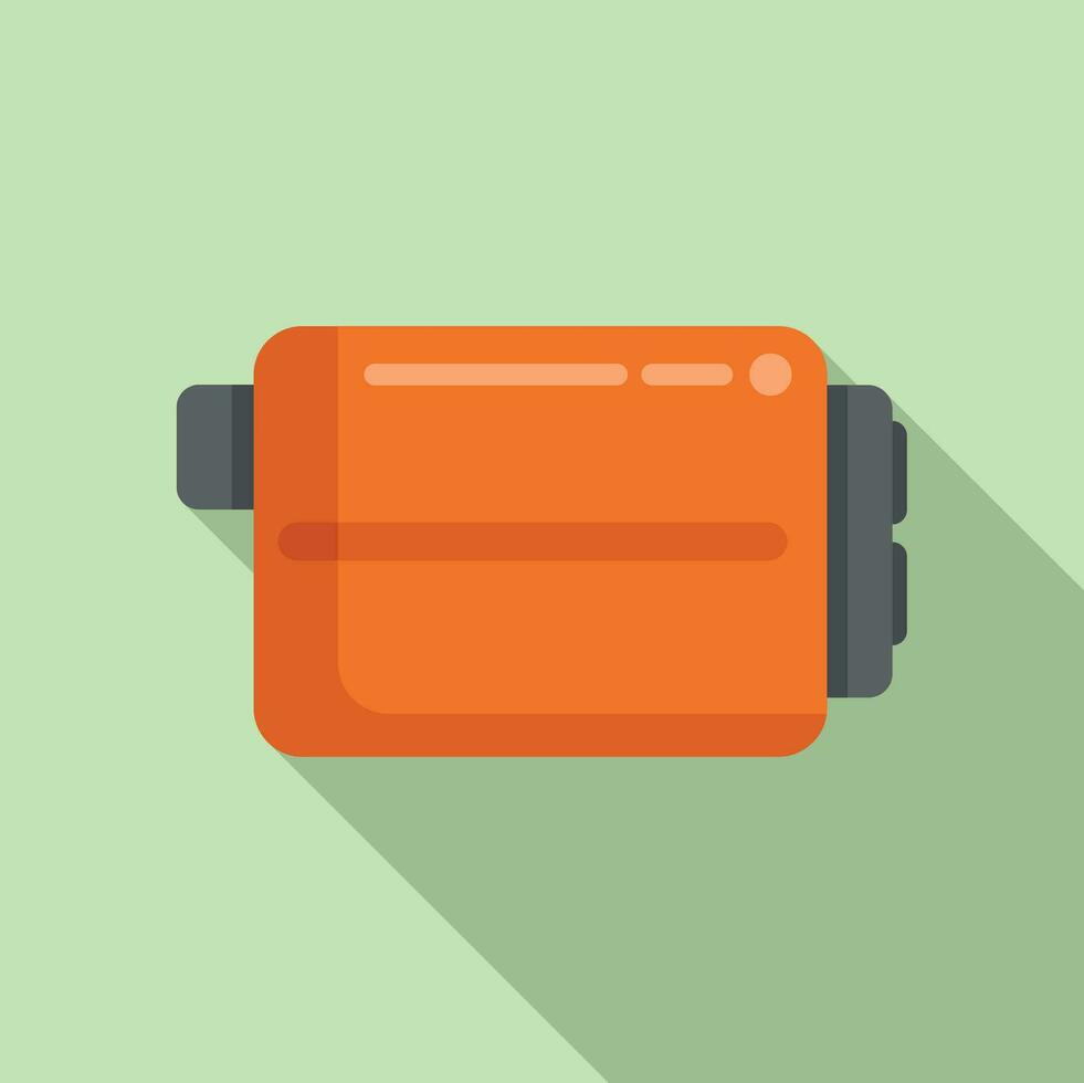 Laser meter level icon flat vector. Screen tool vector