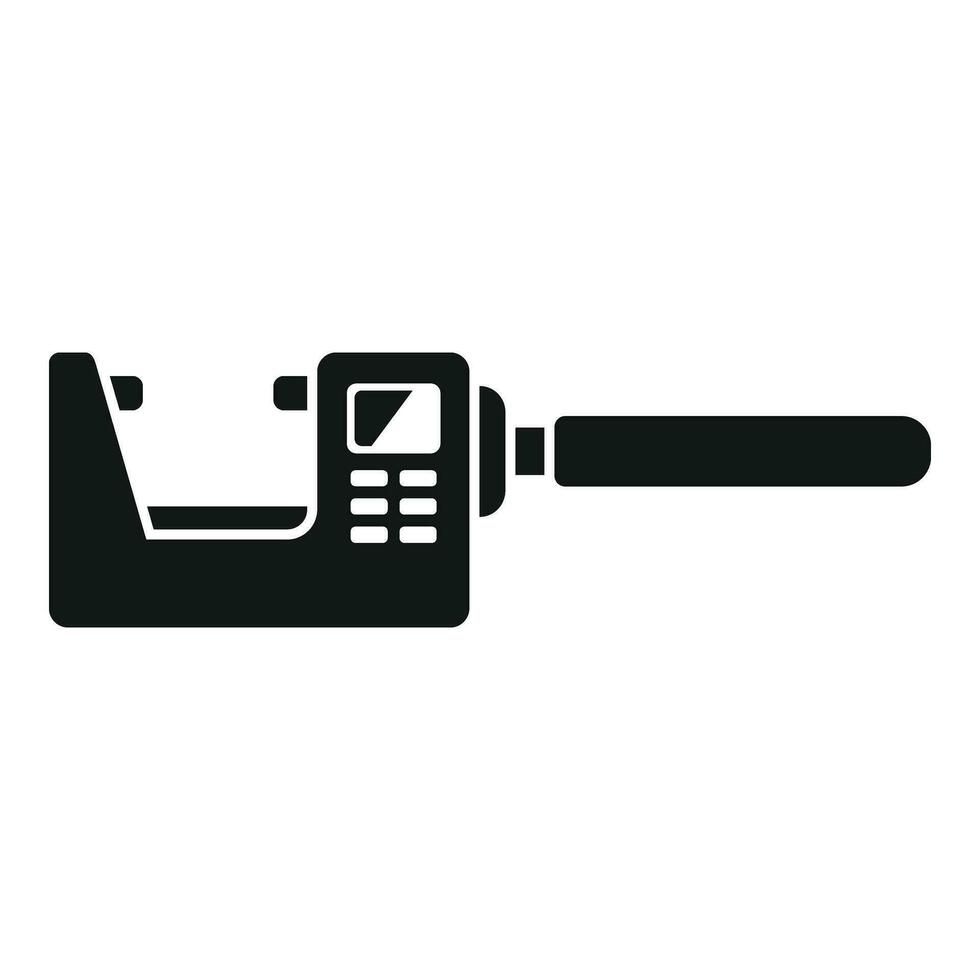 Laboratory digital micrometer icon simple vector. Number scale precise vector