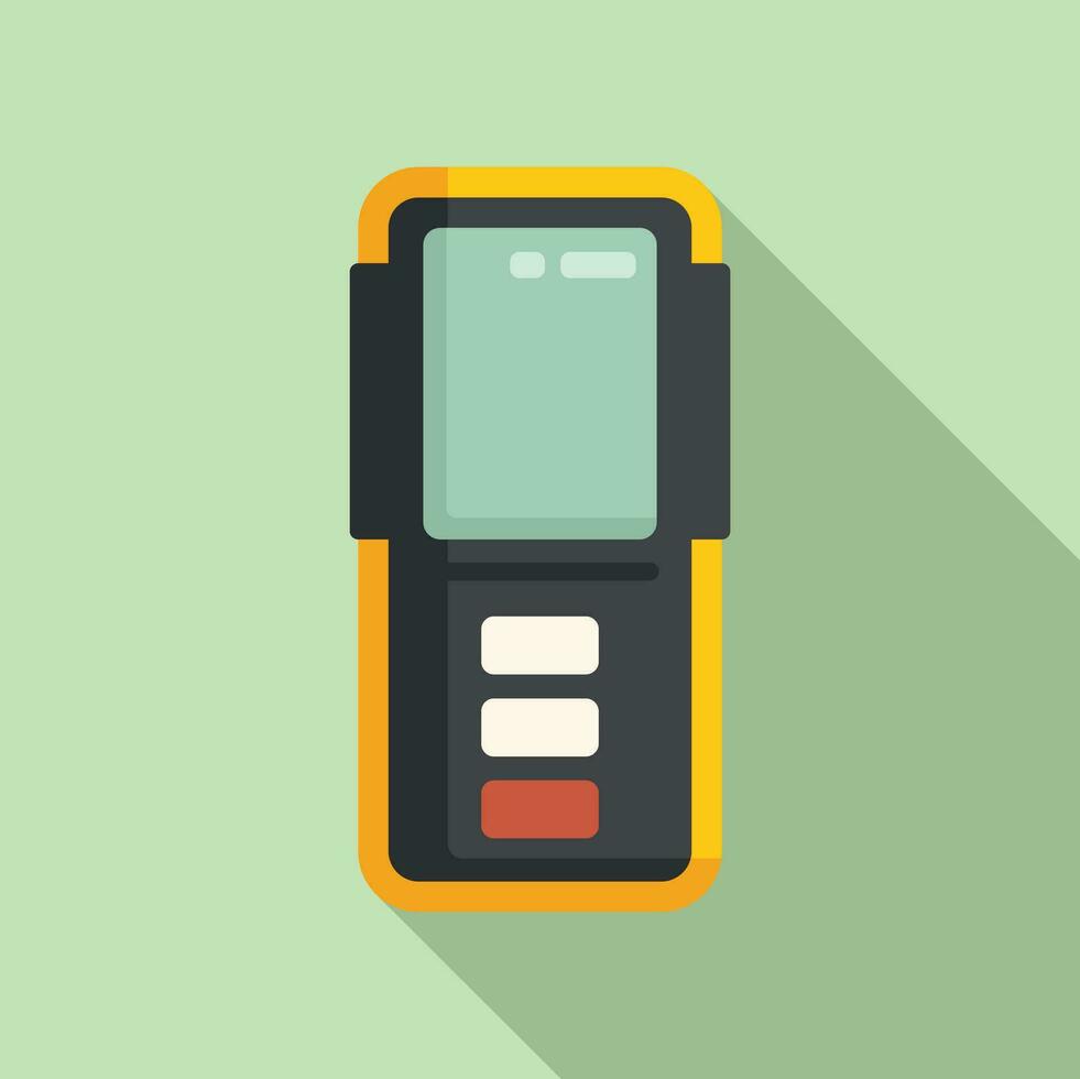 Deep laser meter icon flat vector. Screen lcd electric vector