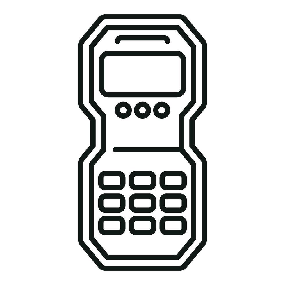 Deep laser meter icon outline vector. Screen lcd electric vector