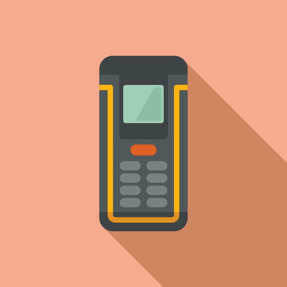 Land laser meter icon flat vector. Tool device system vector