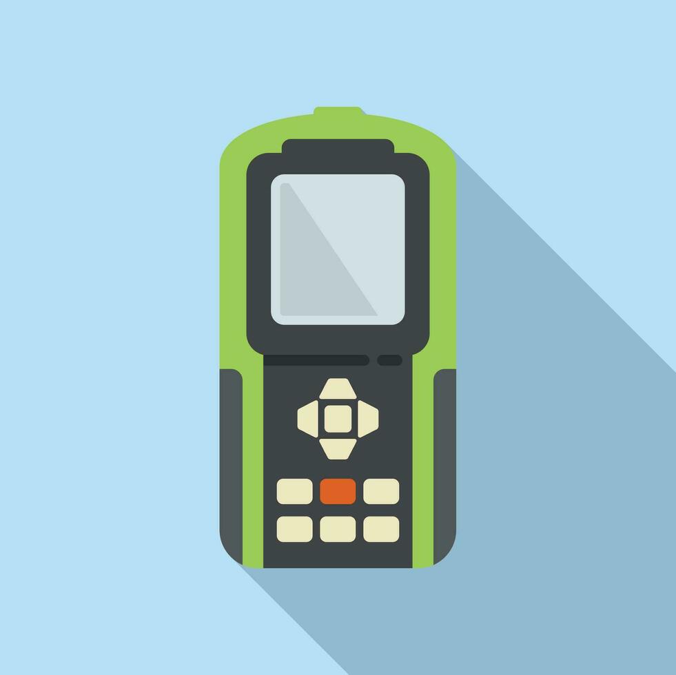 Industrial laser meter icon flat vector. Scanner tool vector