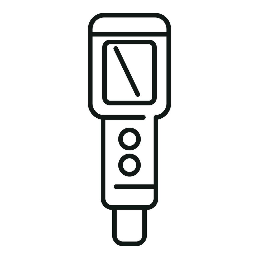 Ph meter experiment icon outline vector. Medical solution vector