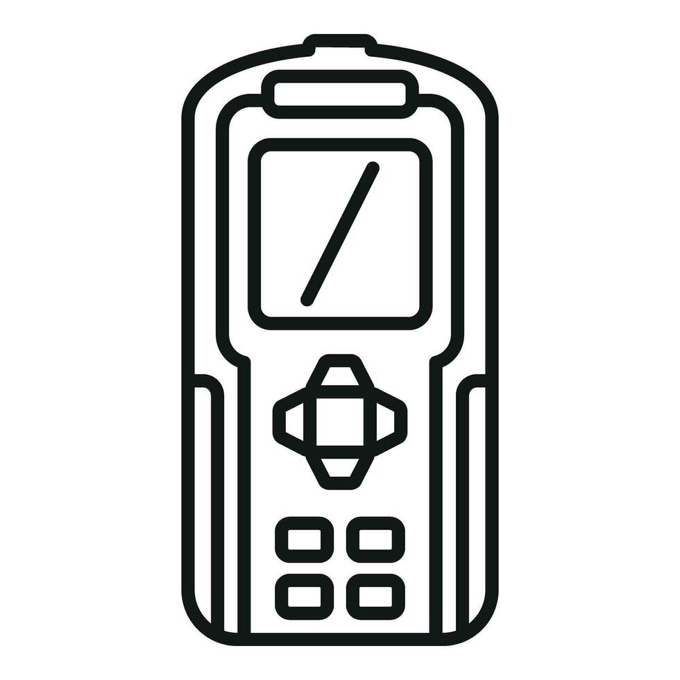 Survey laser meter icon outline vector. Tool screen electric vector