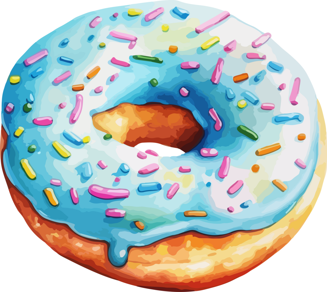 AI generated Doughnut clipart design illustration png