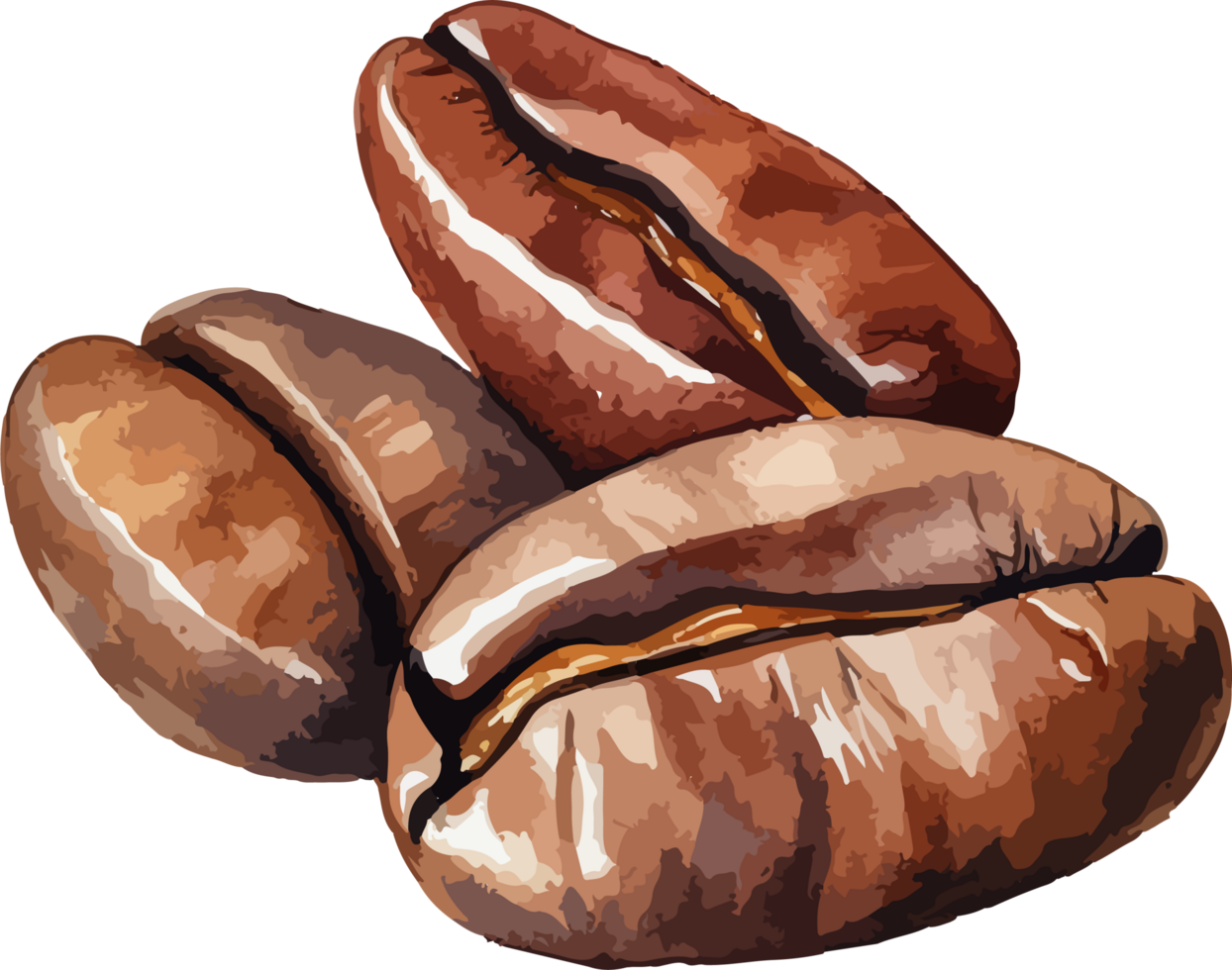 AI generated Coffee bean clipart design illustration png